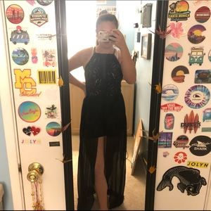 Black and silver dress/romper